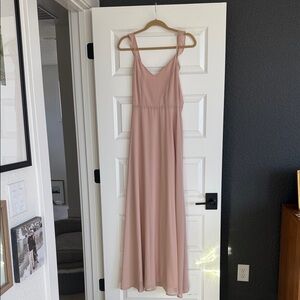 Elegant Pink Sleeveless Maxi Dress